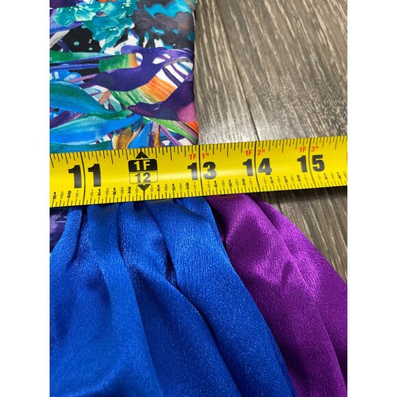 Bronx and Banco Selma Mini Dress Silk Fringe Drape Strapless Cocktail Size Small - Picture 13 of 16